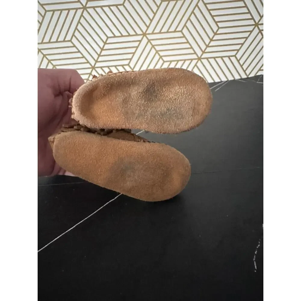 MINNETONKA Suede Leather Fringe Booties | Size 2